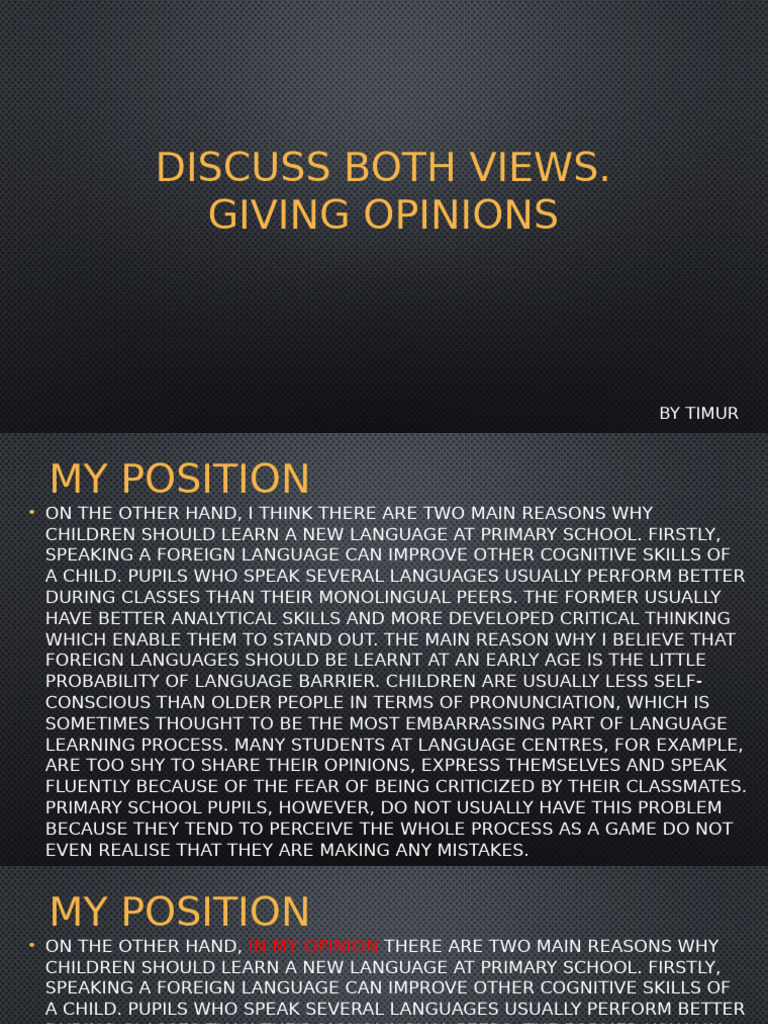 Day 4 Dbv. Giving Opinions | PDF | Foreign Language | Communication