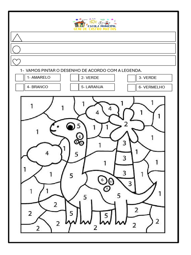 Pintar de Acordo Com A Legenda | PDF