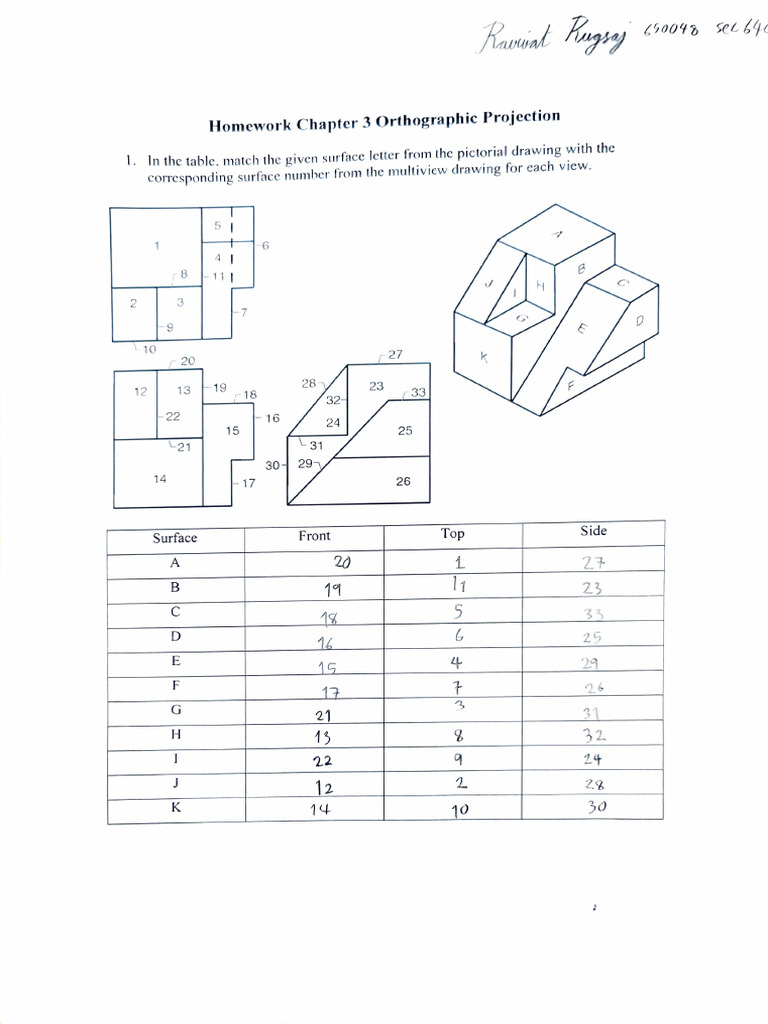 Orthographic Projection Exercises | PDF | Computer Programming