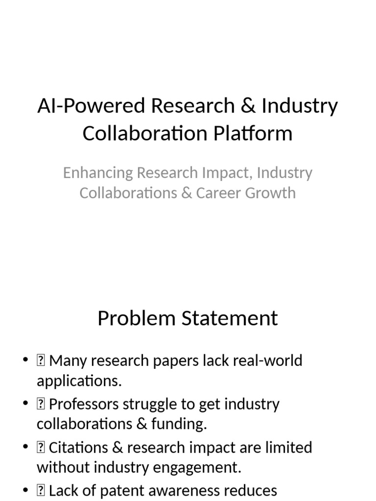 AI-Driven Research Industry Collaboration | PDF