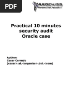 Download Practical 10 minute security audit - Oracle case by Eddie Awad SN8960 doc pdf
