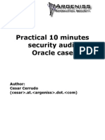 Practical 10 minute security audit - Oracle case