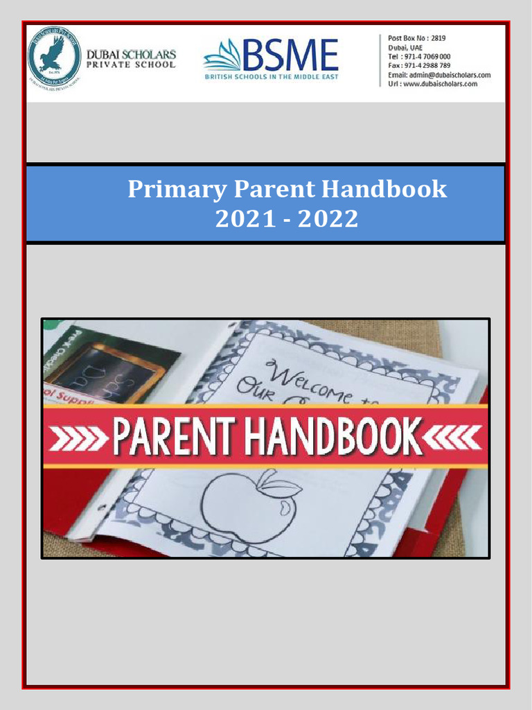 Primary Parent Handbook 2021-2022 | PDF | Physical Education | Curriculum
