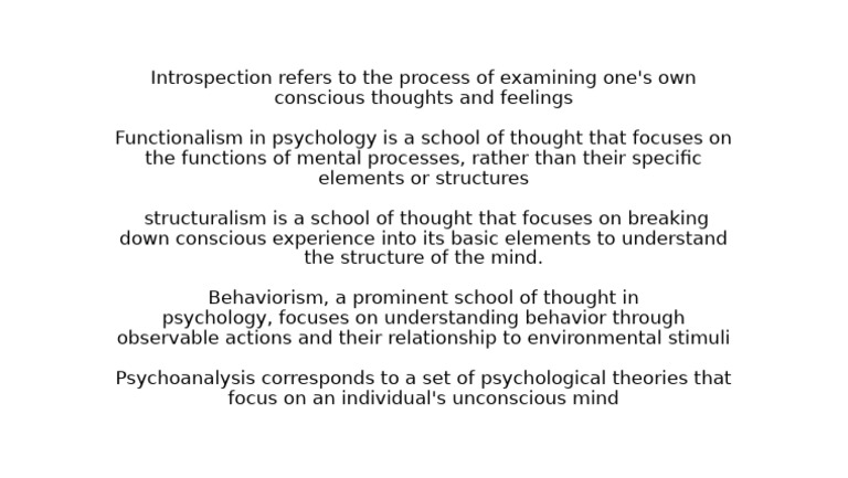 Introspection Refers To Gthe Process of Examining One's | PDF