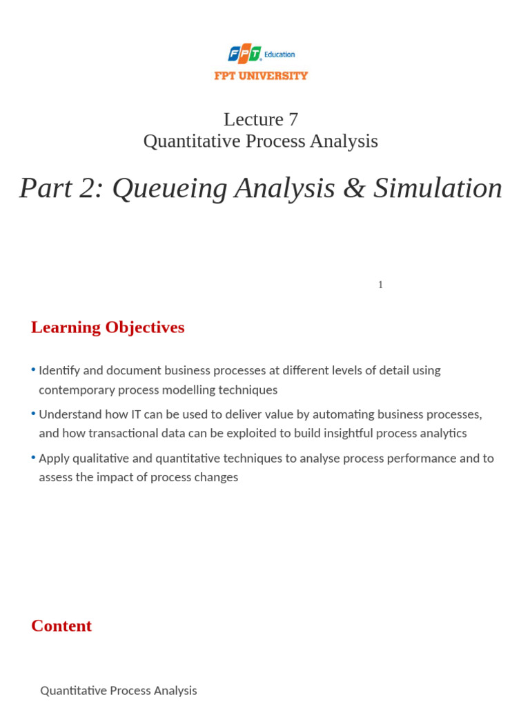 Queueing Analysis in Business Processes | PDF | Simulation | Analysis