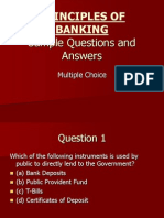 Principles of Banking: Sample Questions and Answers