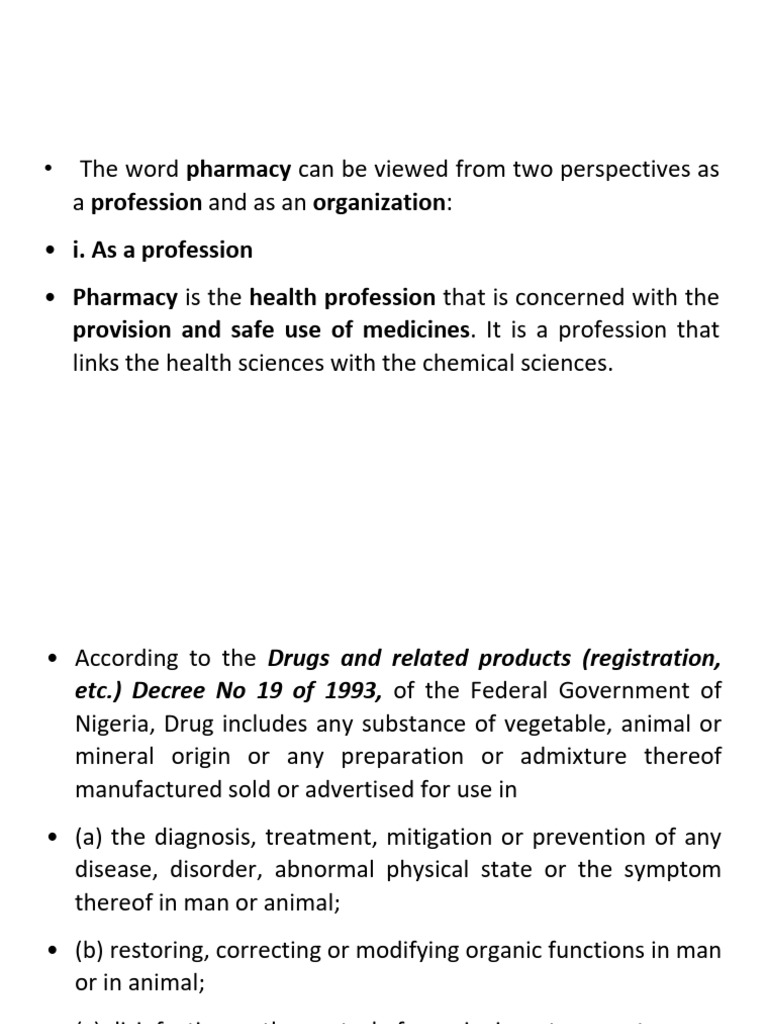 SEP 001 Pharmacy and The Pharmacists in Health Care 2021 22 OJOO | PDF ...