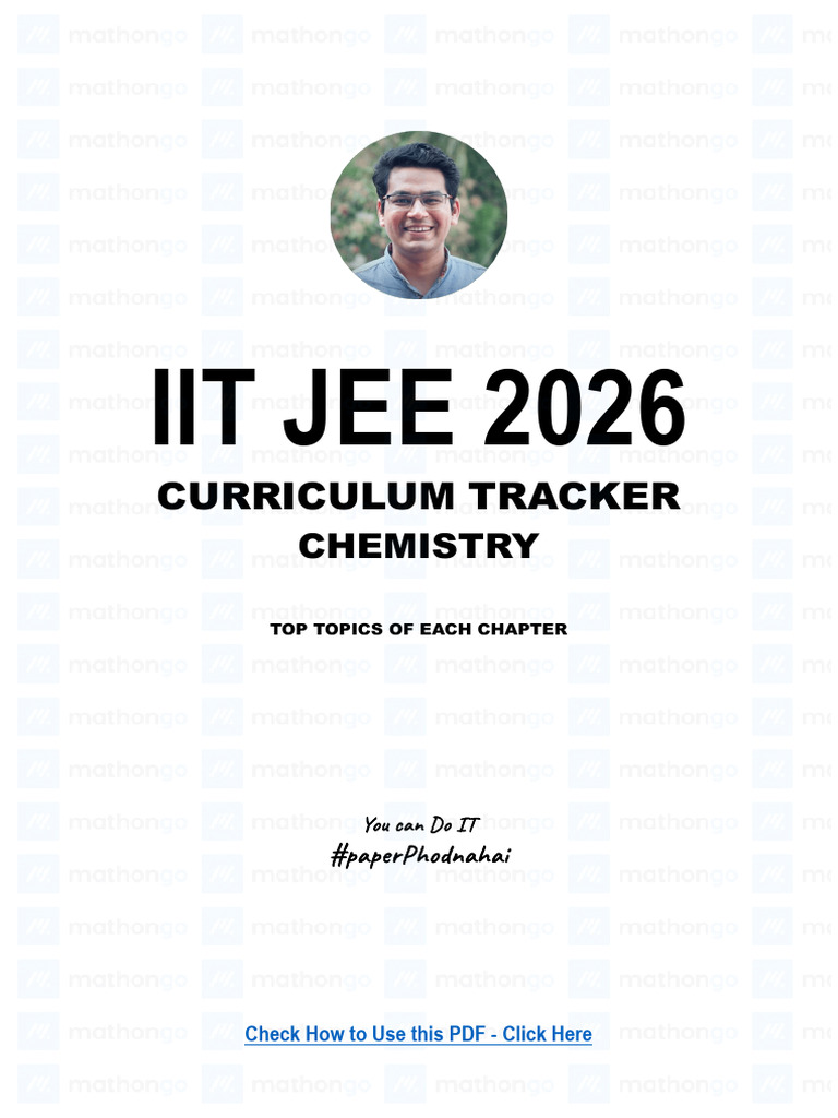 JEE 2026 Chemistry Curriculum Guide | PDF | Chemistry | Chemical Bond
