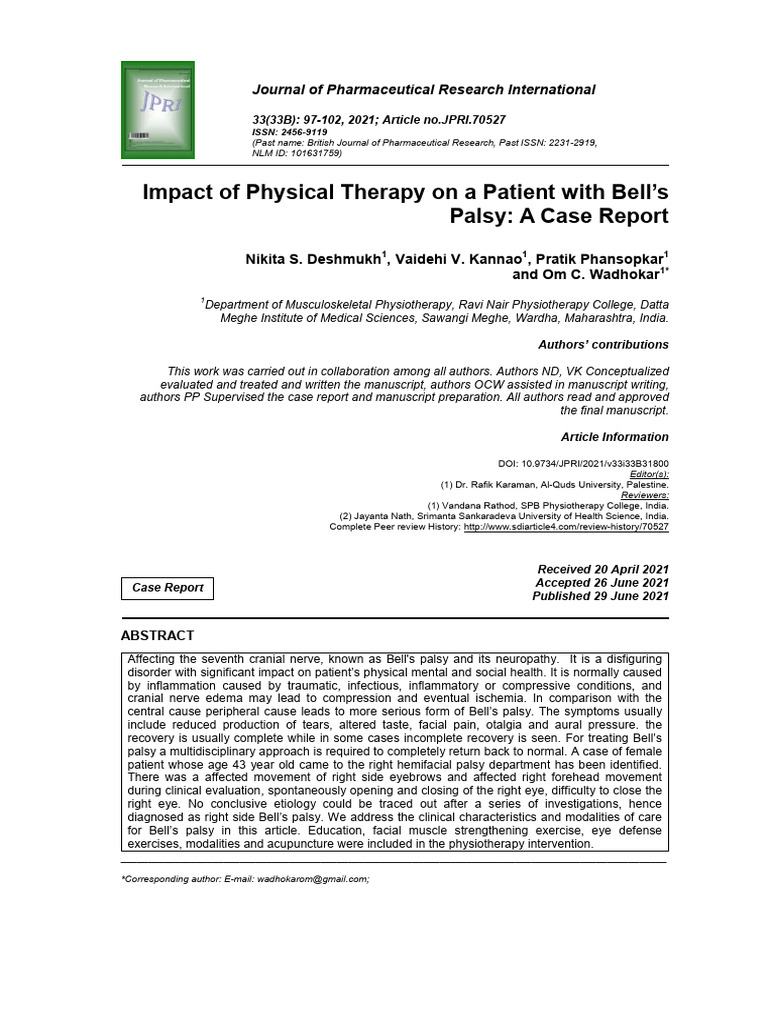 Impact of Physical Therapy On A Patient | PDF | Human Anatomy | Human ...