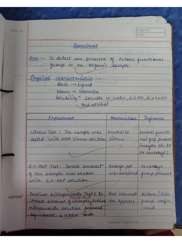 Expt 6 ketone | PDF