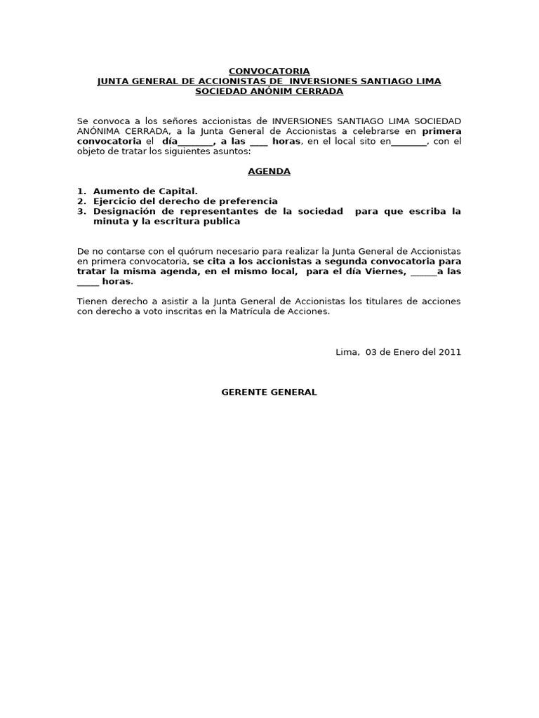 Junta General de Accionistas 2023 | PDF | Gobierno