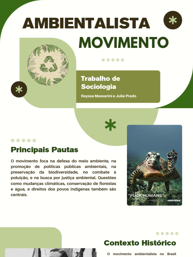 Movimento Ambientalista no Brasil | PDF