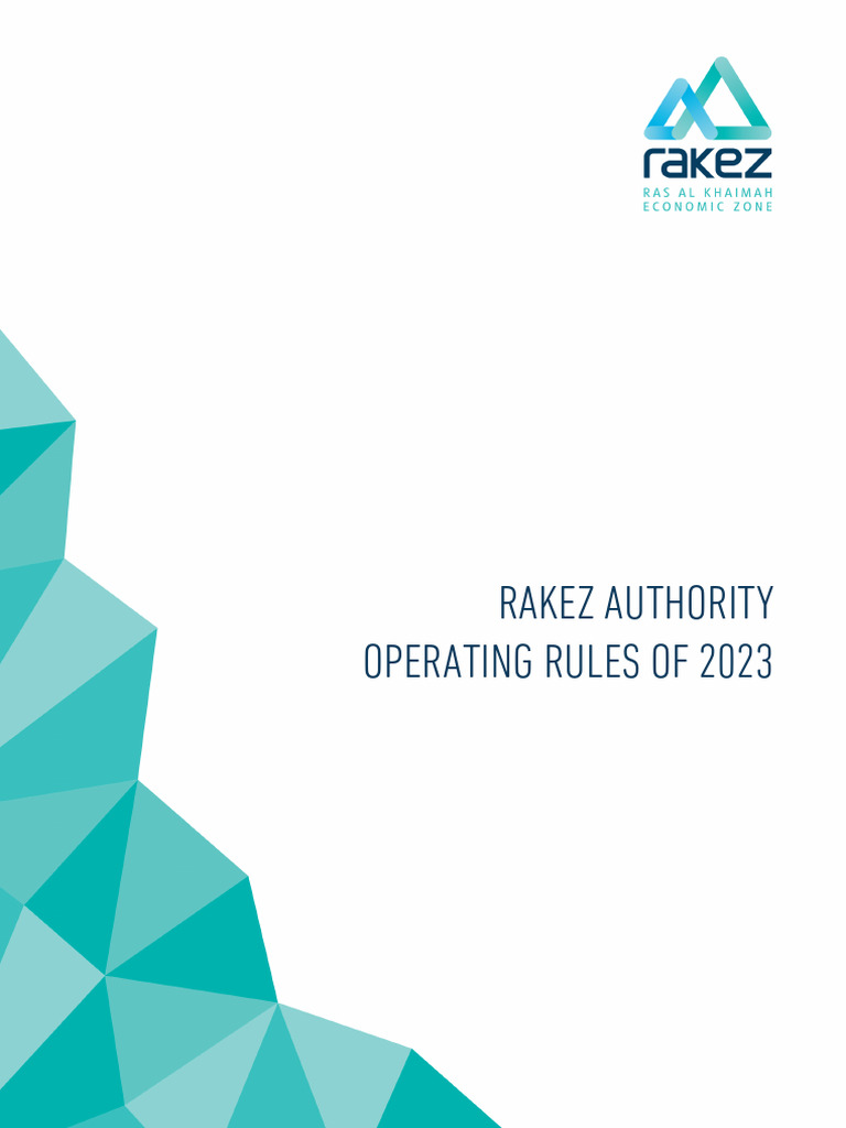 RAKEZ Operating Rules Overview | PDF | Lease | Assignment (Law)
