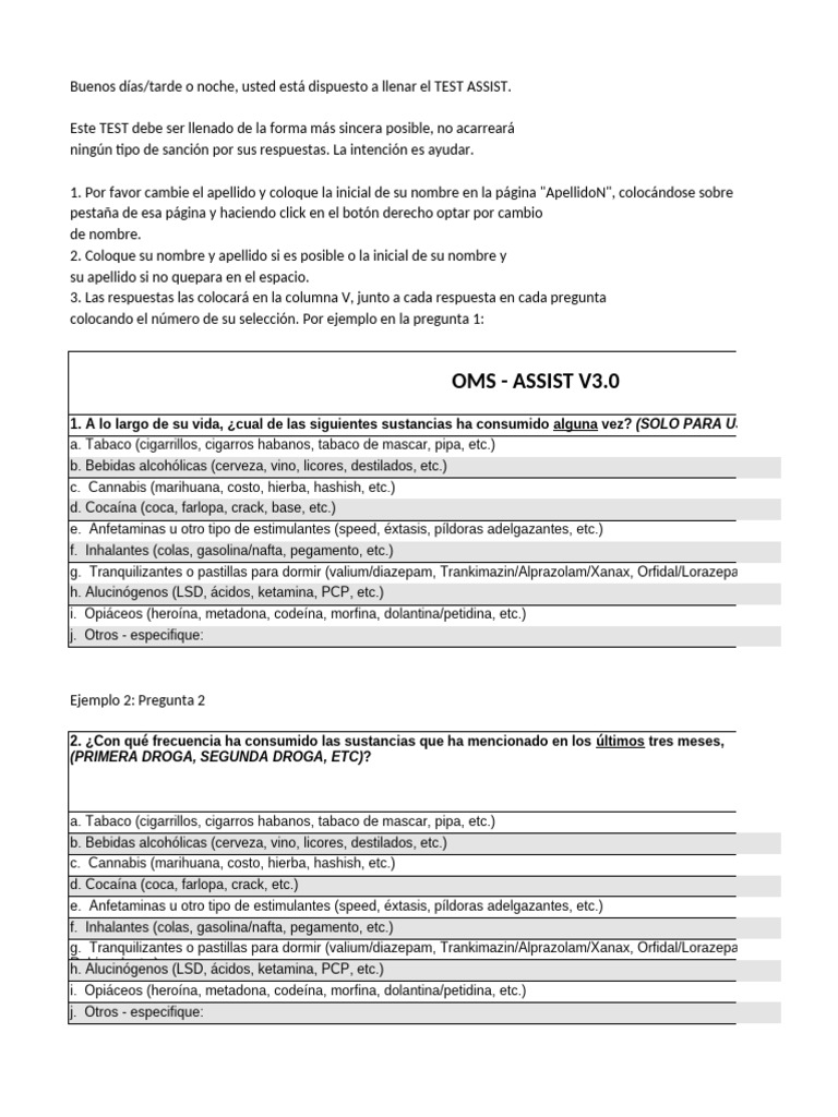 Test Assist | PDF | Drogas | Cocaína