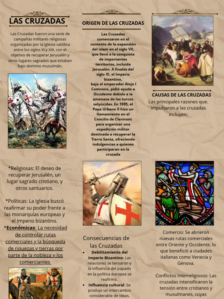 Historia y causas de las Cruzadas | PDF | Cruzadas | imperio Bizantino
