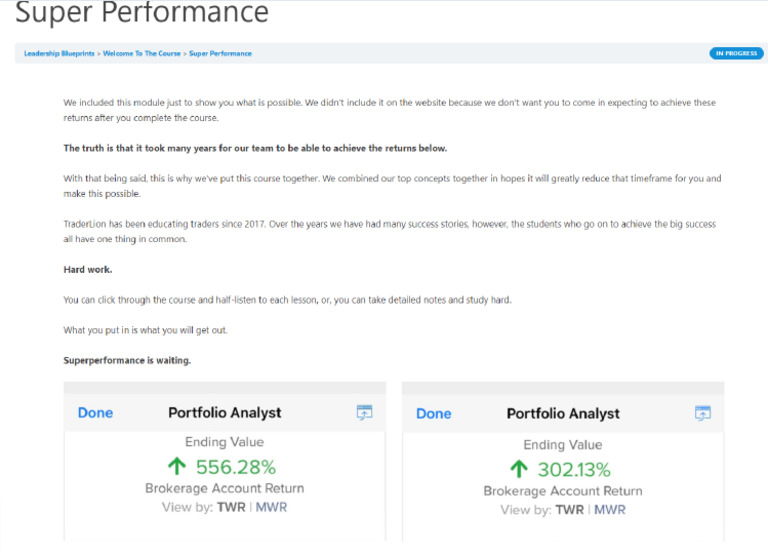 Super Performance TraderLion | PDF
