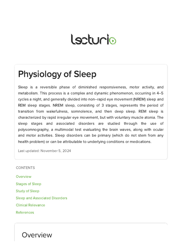 Understanding Normal Sleep Architecture | PDF | Sleep | Rapid Eye ...