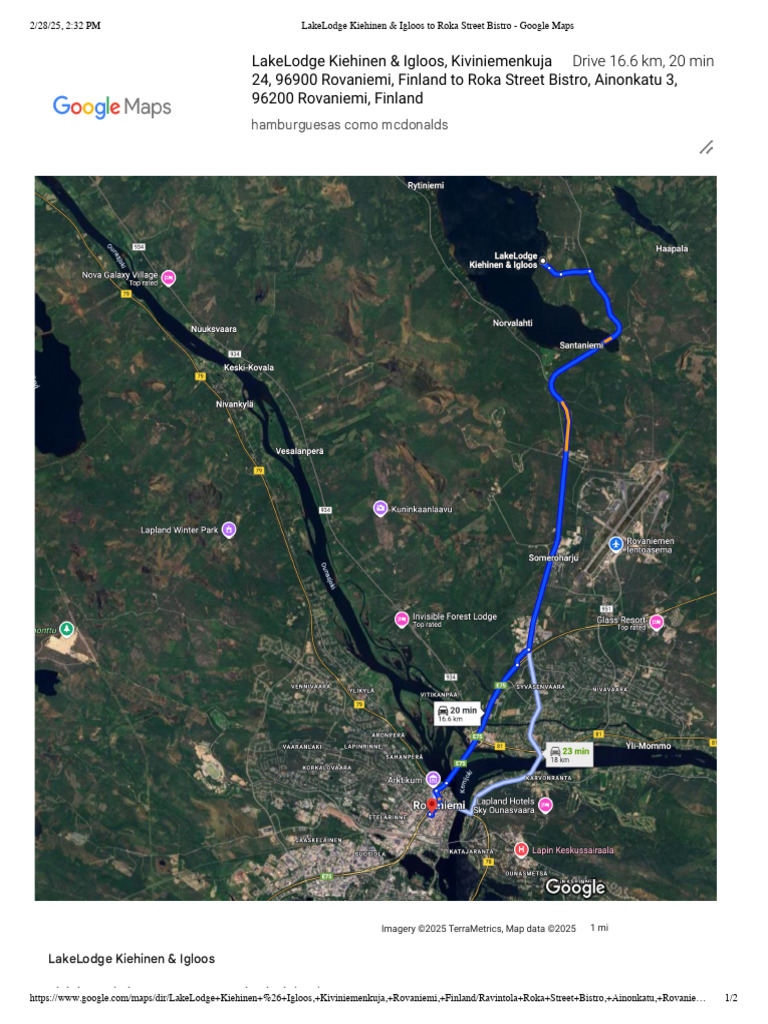 Directions from LakeLodge to Roka Bistro | PDF | Chess Theory | Chess