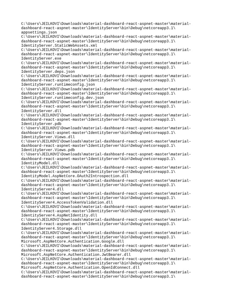 IdentityServer .NET Core Files Overview | PDF | Microsoft Windows ...