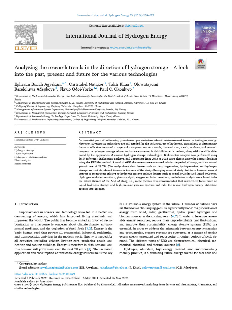 Trends in Hydrogen Storage Technologies | PDF | Hydrogen | Energy Storage