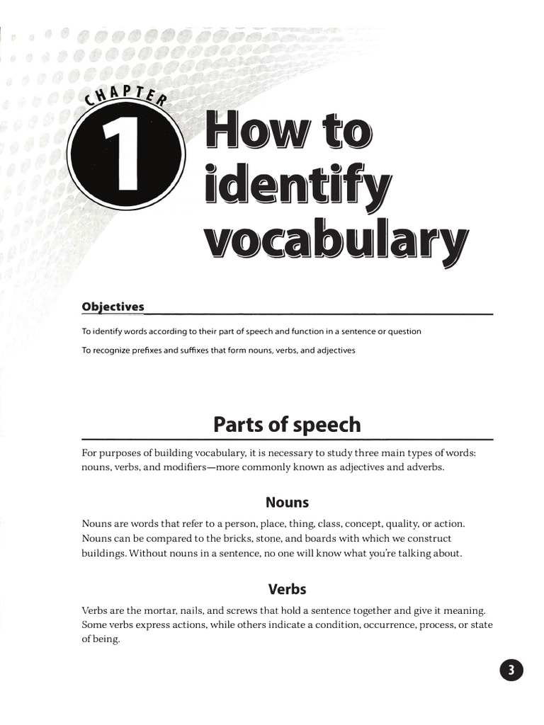 Vocabulary - How To Identify | PDF