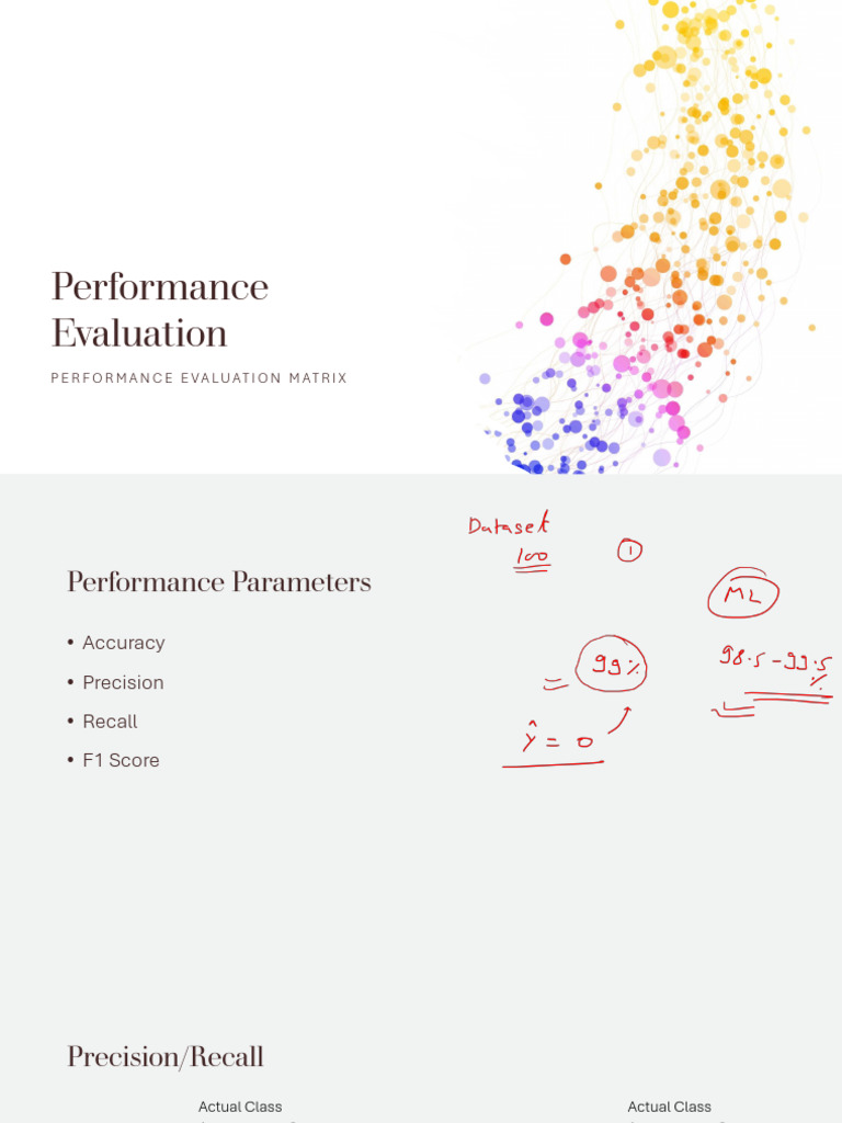 Performance Evaluation Metrics Guide | PDF | Applied Mathematics