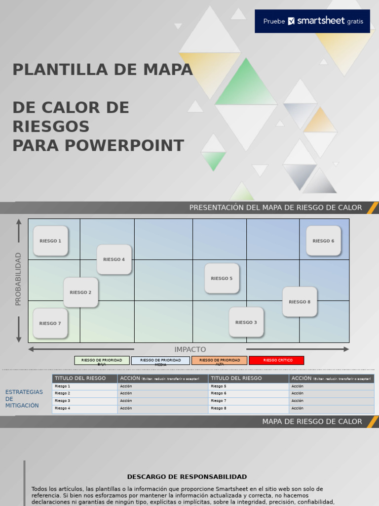 Mapa de Calor de Riesgos en Excel | PDF