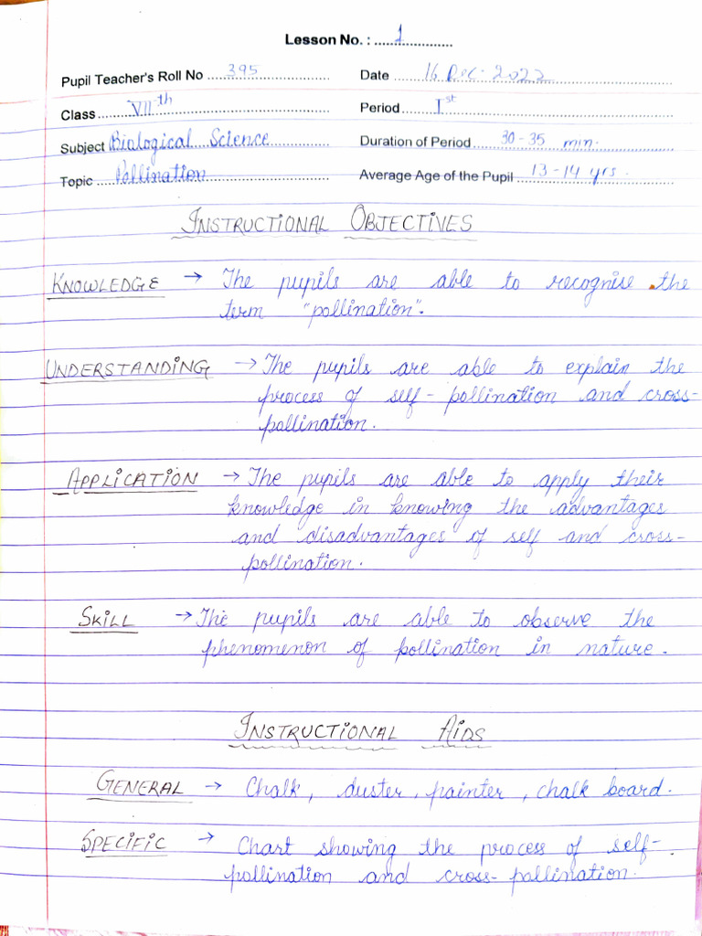 Biological Science Lesson Plan | PDF