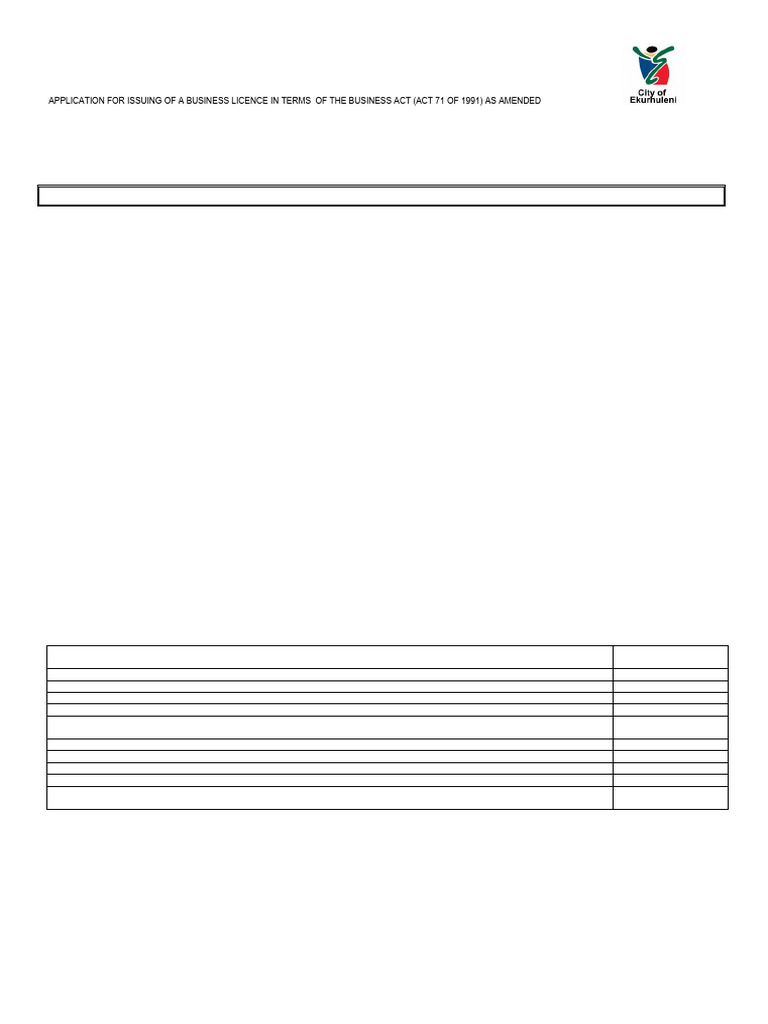 BUSINESS LICENCE Application Form and Checklist 002 1 | PDF