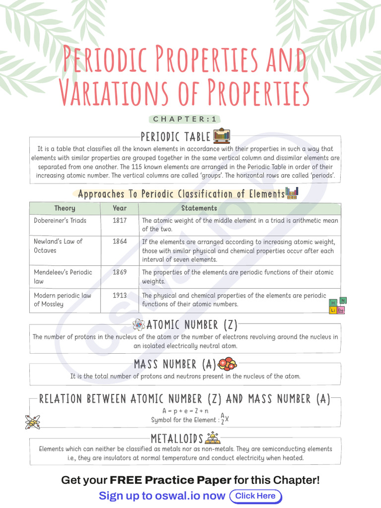 Periodic Properties and Trends | PDF | Periodic Table | Ionic Bonding