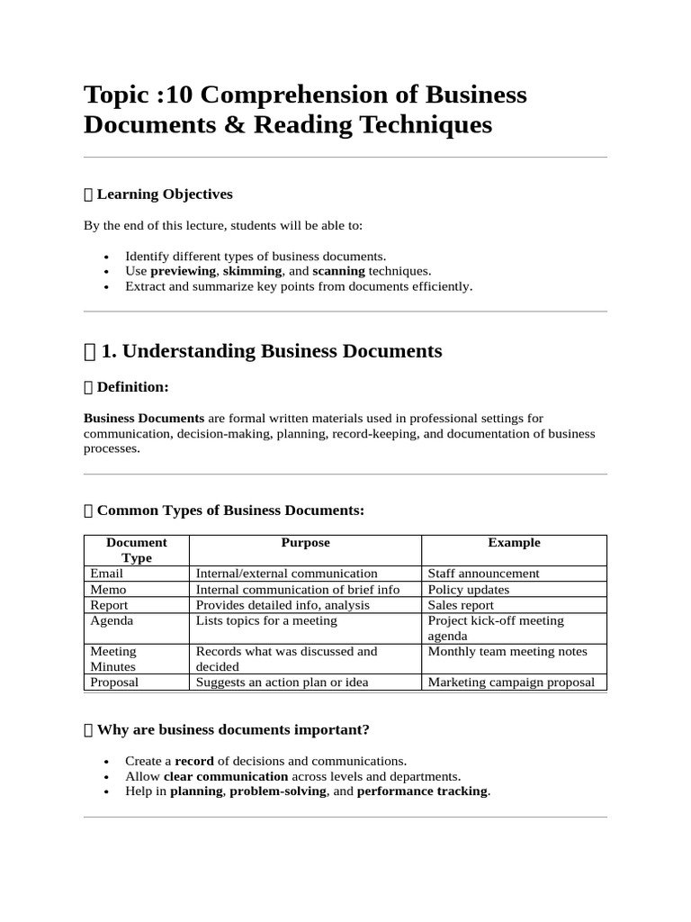 Topic 10,11,12 | PDF | Memorandum | Speed Reading