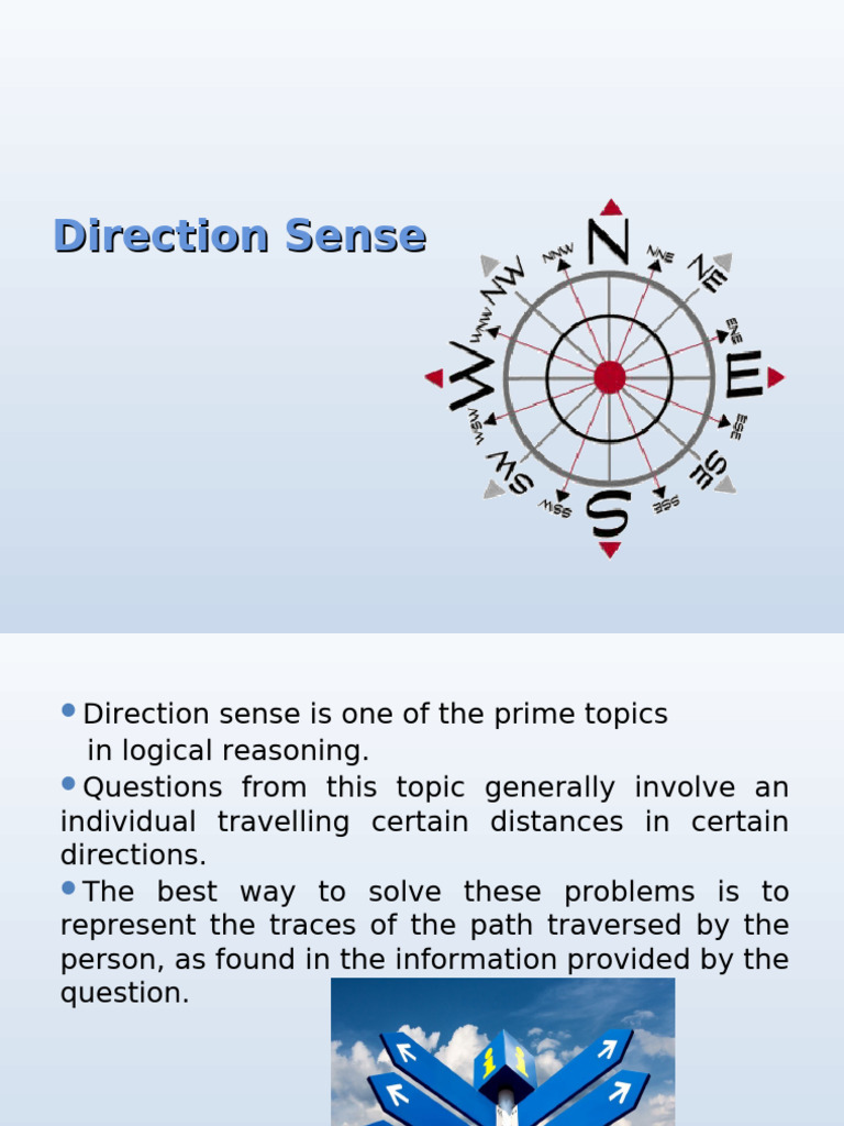 Direction Sense in Logical Reasoning | PDF | Shadow | Sunset