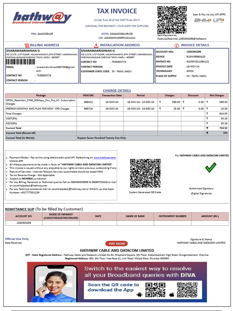 I0133p2511094121 | PDF | Invoice | Payments