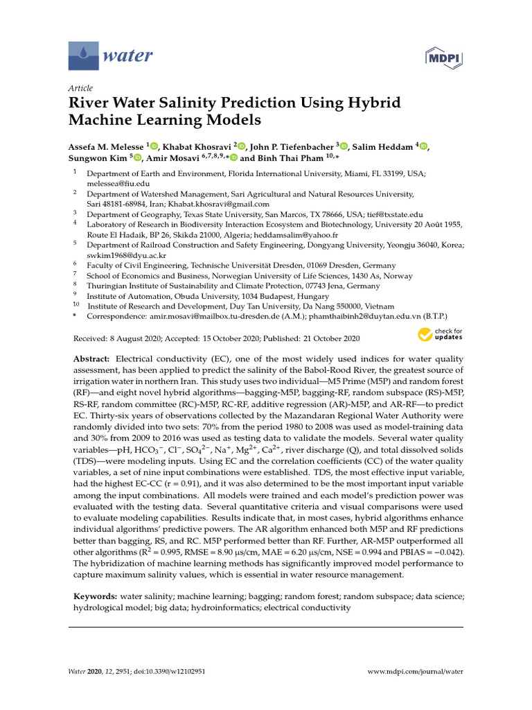River Water Salinity Prediction Using Hybrid Machine Learning Models ...