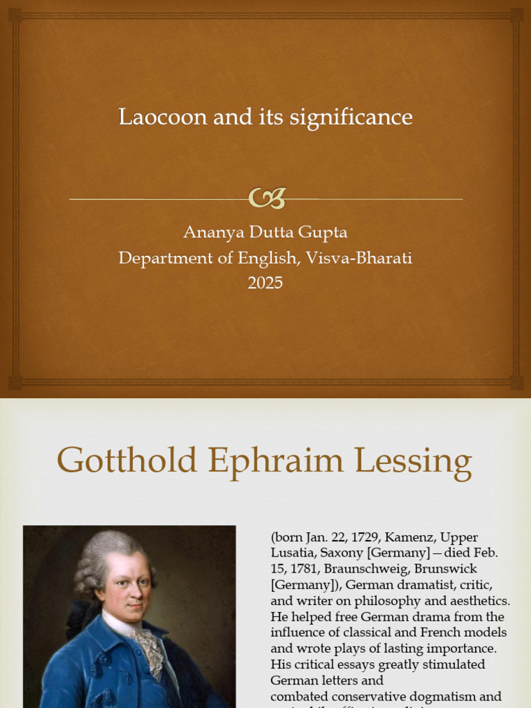 Lessing's Analysis of Laocoon's Significance | PDF