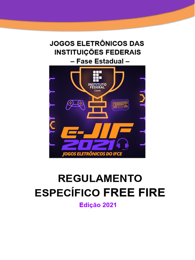 Regulamento Final Free Fire Ejif 2021 | PDF