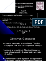 Ecuacion de Clausiius-Clapeyron