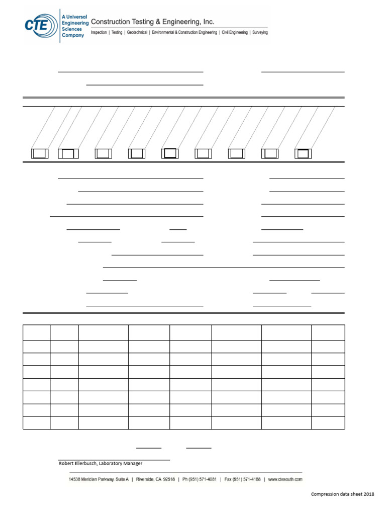 Compressive Strength Testing Report | PDF | Building Technology | Concrete