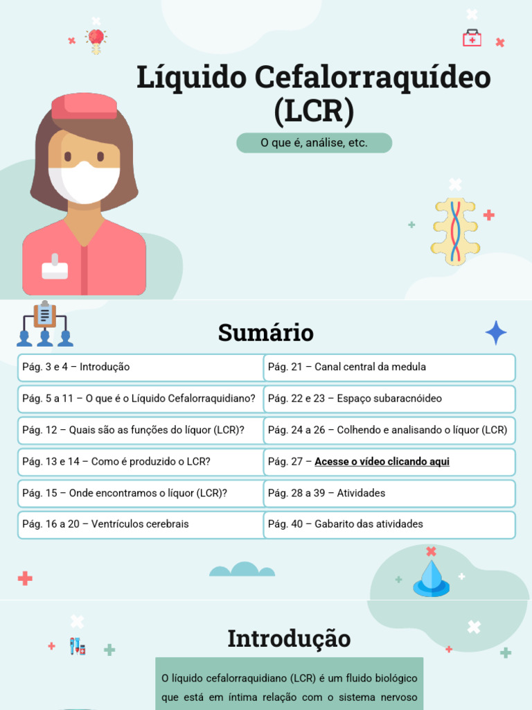 Funções e Análise do Líquido Cefalorraquidiano | PDF | Líquido ...