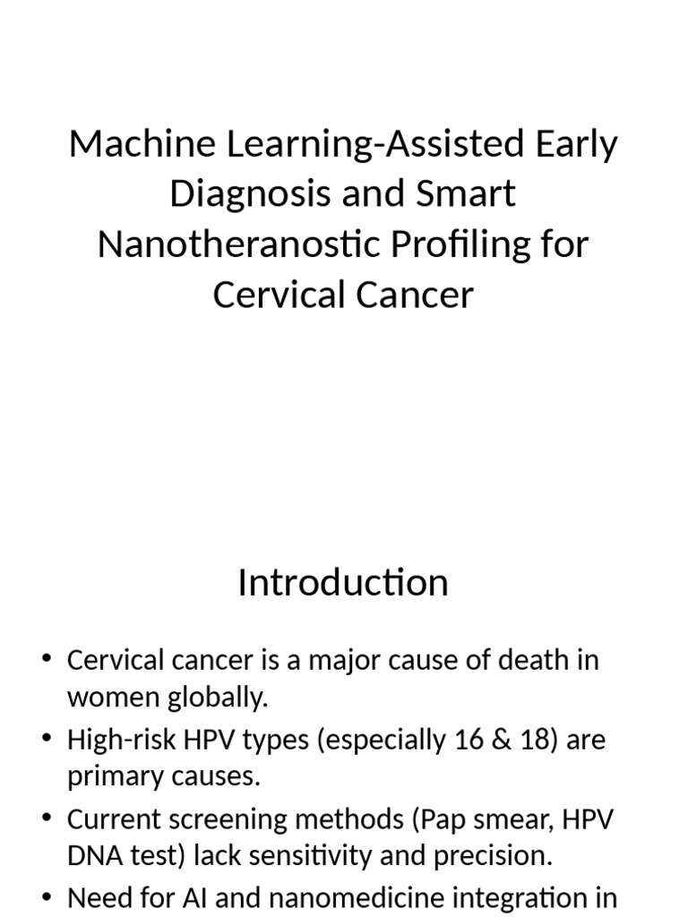 AI and Nanotech for Cervical Cancer Diagnosis | PDF | Machine Learning ...