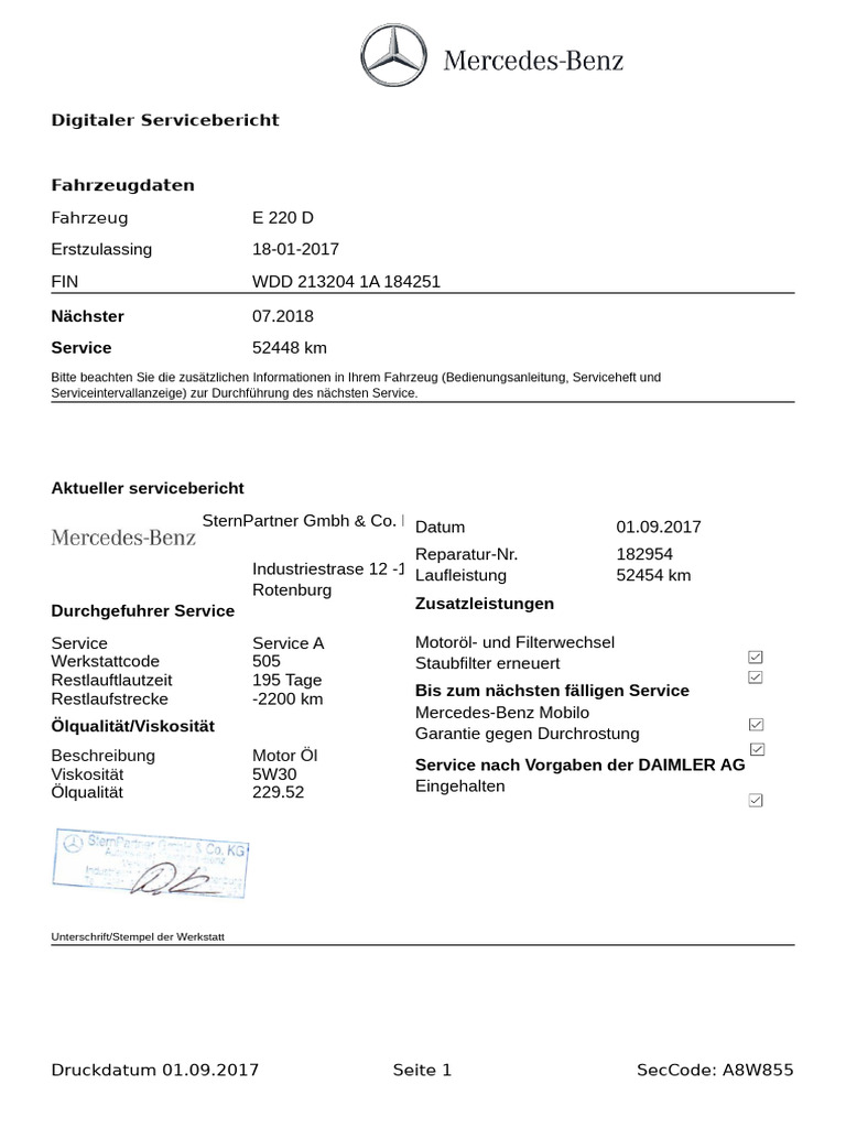 Digitaler Servicebericht | PDF