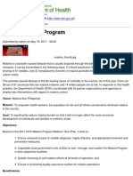 Malaria Control Program: Printer-Friendly PDF