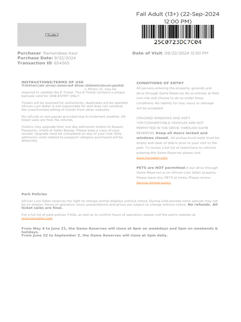 TicketTransaction-654365 09 22 2024 | PDF | Identity Document
