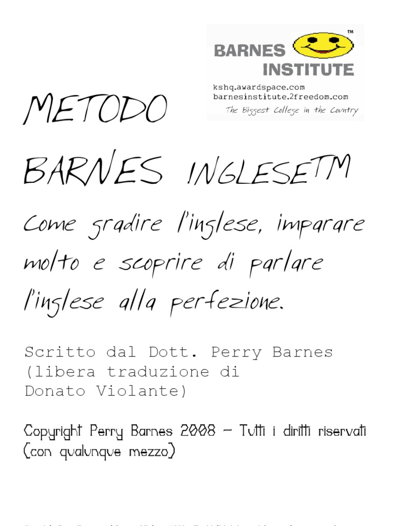 Metodo Di Studio Inglese