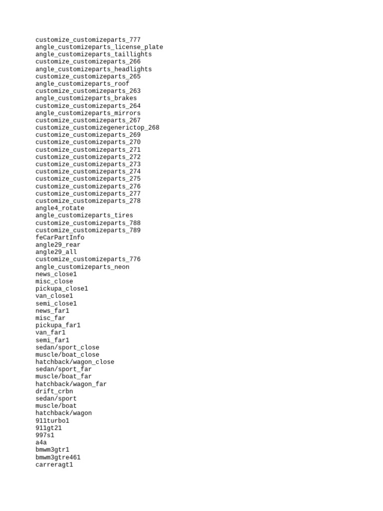 Custom Car Parts and Racing Data | PDF | Vehicles | Motor Vehicle ...