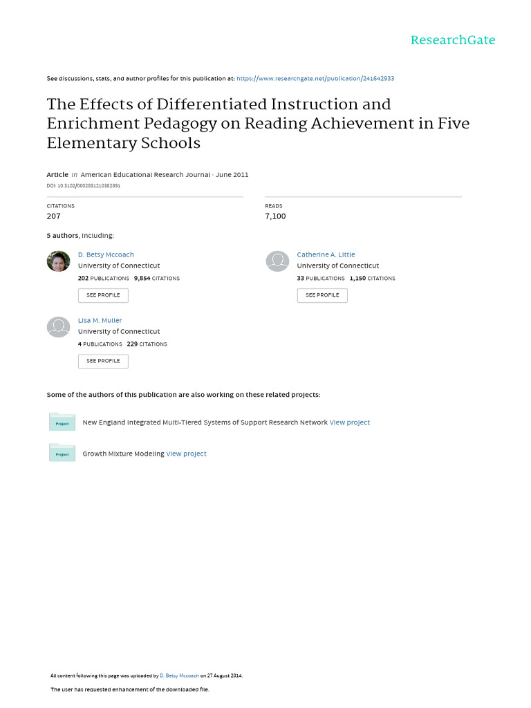 The - Effects - of - Differentiated - Instruction - and - Enri | PDF ...