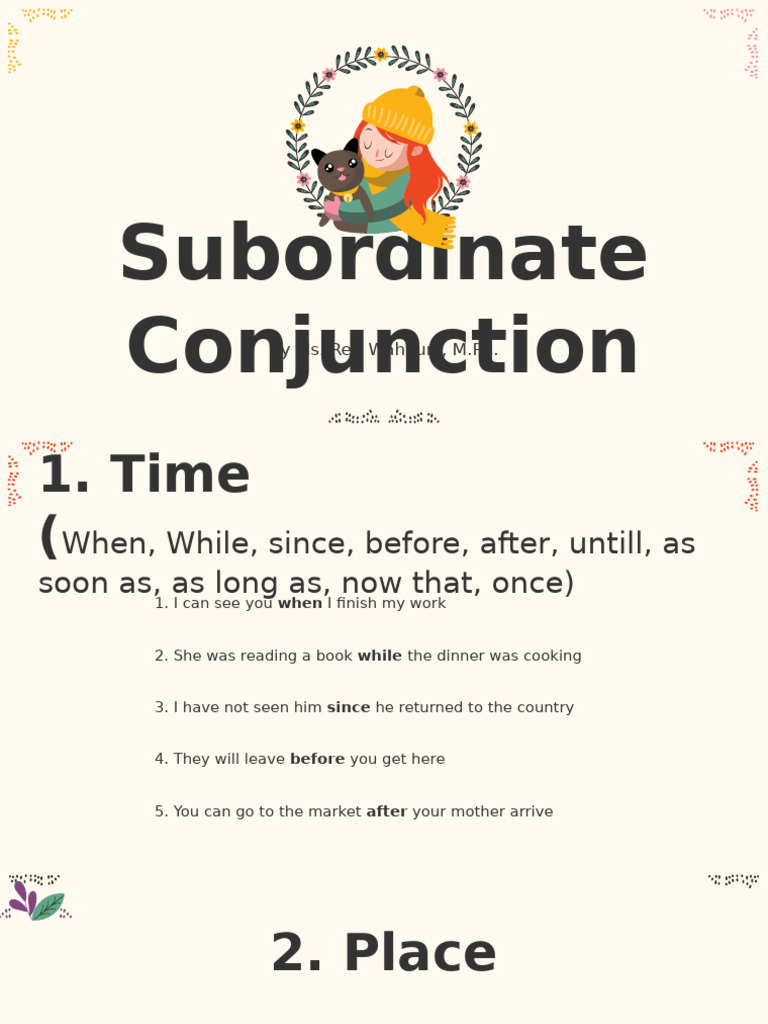 Subordinate Conjunctions Explained | PDF