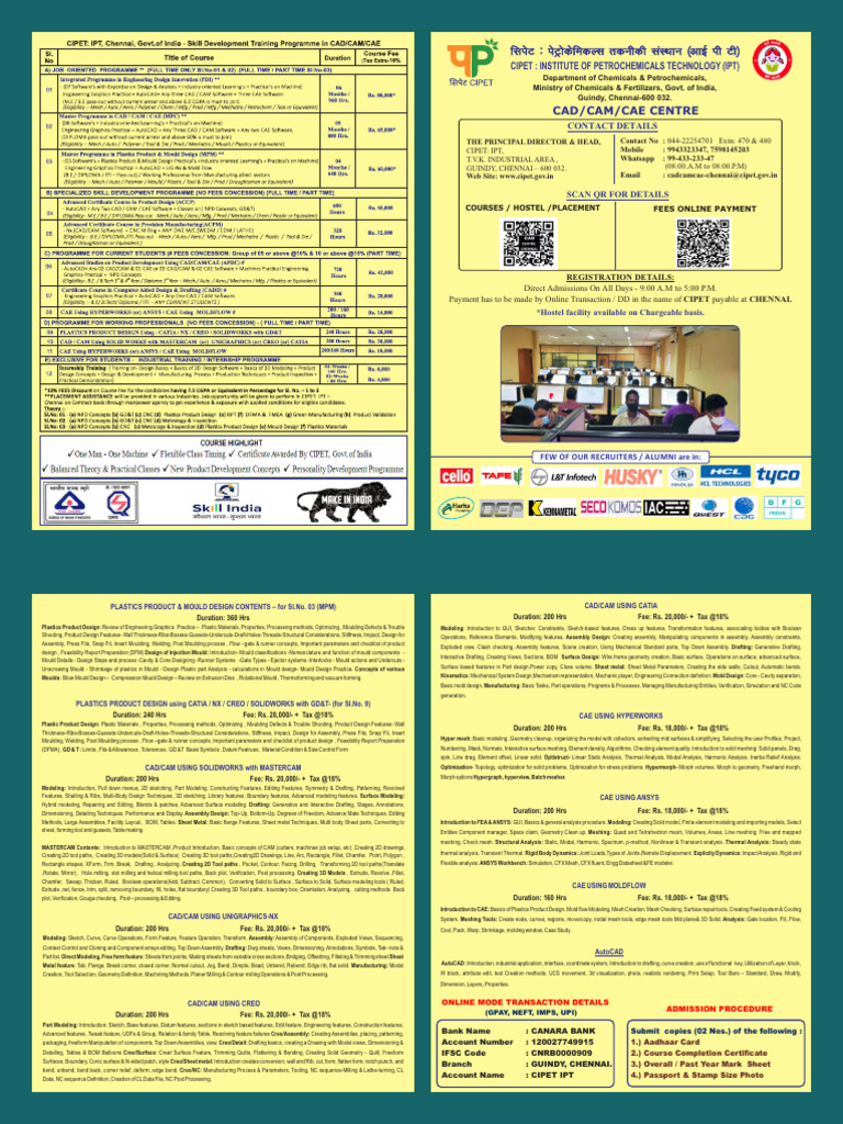 CAD CAM CAE Programme 2025-26 | PDF | Computer Aided Design | Finite ...
