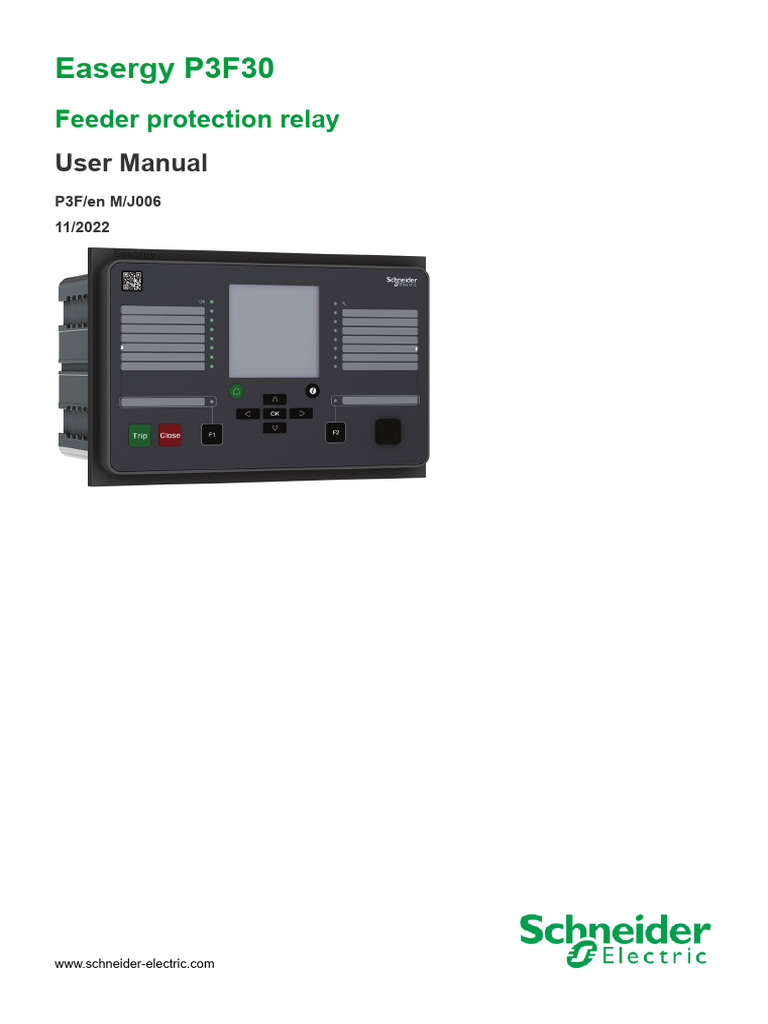 Easergy P3F30 Feeder Relay Manual | PDF | Electromagnetic Compatibility ...