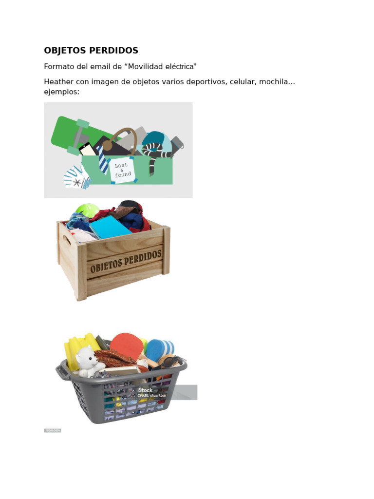 Puntos de Recogida de Objetos Perdidos | PDF